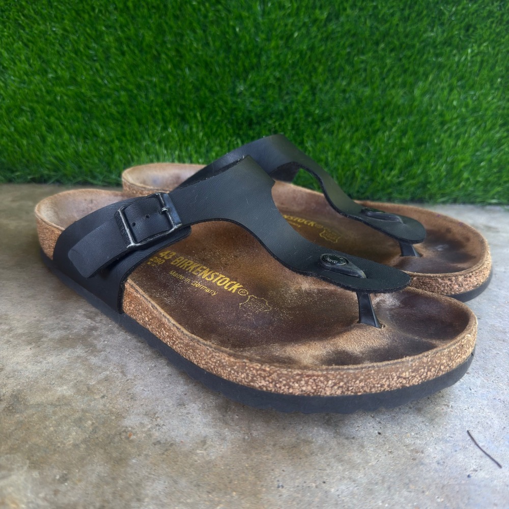 Vintage Birkenstock Gizeh Sandals Gorpcore Naturecore Black 43 10